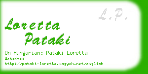 loretta pataki business card